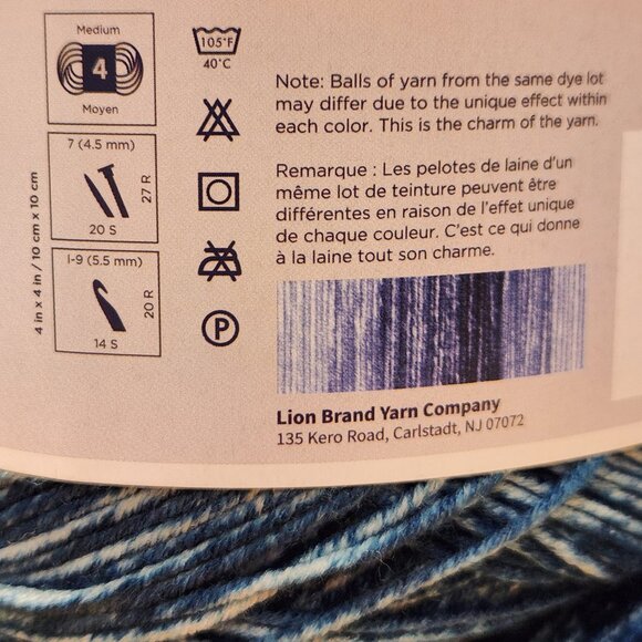 Lion Brand Mandala Ombre Yarn in Harmony (Blue) - Picture 7 of 8